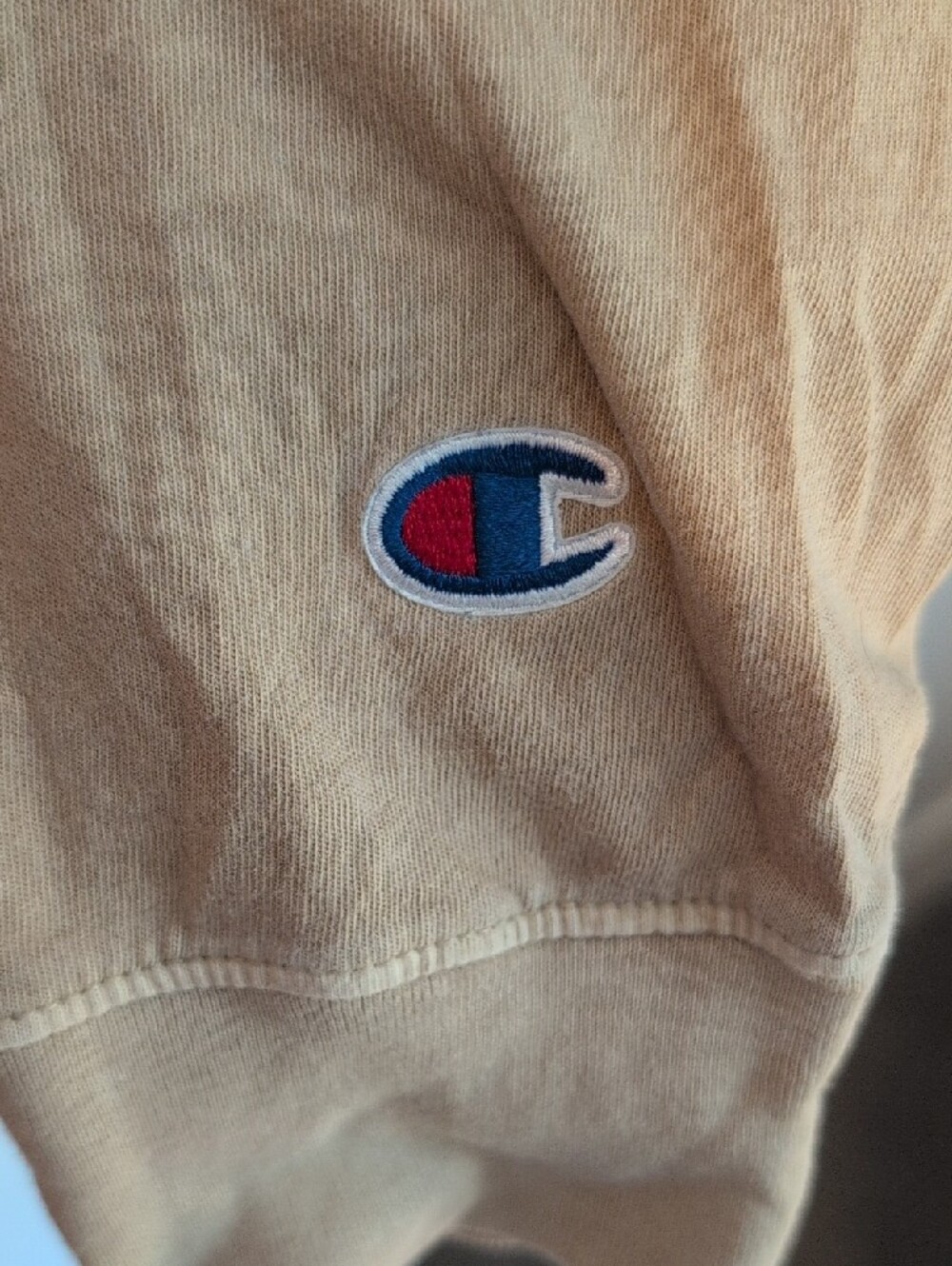 Champion Men’s Long Sleeve Crewneck Shirt - Beige Taupe - Picture 2 of 6